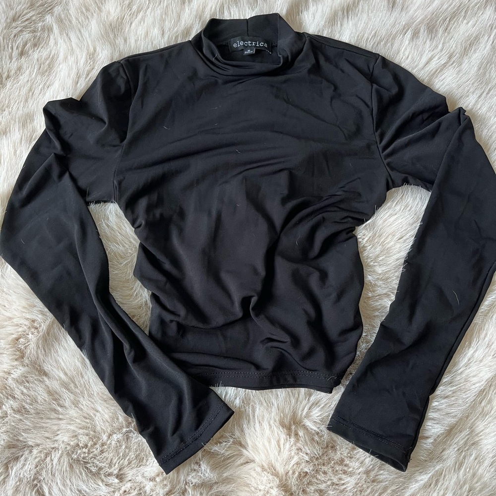 Electric Family Black Long Sleeve Top